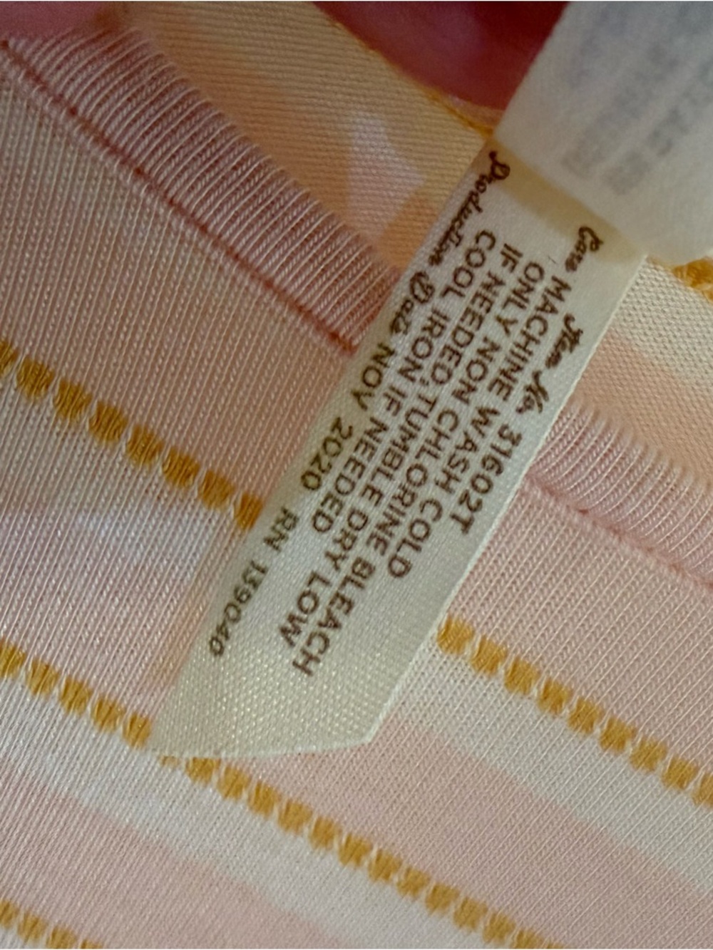Matilda‎ Jane Blush Pink Striped Peplum Tunic Top Long Sleeve Women’s Size M - Picture 5 of 12